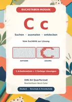 Vorschau - Mal- und Bastelvorlagen - Buchstaben Mosaik C und c mit Lösungen - Deckblatt