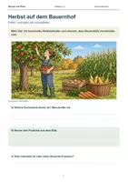 Vorschau - Arbeitsblätter - Herbst auf dem Bauernhof | Klasse 2–4 - Seite 1