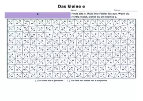 Vorschau - Arbeitsblätter - Buchstaben Mosaik E und e mit Lösungen - Seite 3