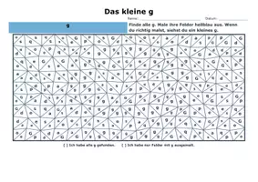 Vorschau - Arbeitsblätter - Buchstaben Mosaik G und g mit Lösungen - Seite 3
