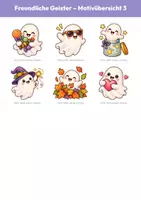 Vorschau - selbst erstellte Cliparts/Grafiken - 30 Halloween-Cliparts: Freundliche Geister (Aquarell) - Seite 3