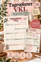 Vorschau - Lehrpläne/Lehrermaterial - Tagesplaner_VKL_schnelle Hilfe im Alltag + Bonusseite_VKL_mit_Herz - Deckblatt