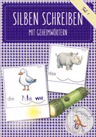 Vorschau - Arbeitsblätter - Lautgetreue Wörter schreiben Klasse 1 | Silben schreiben mit Selbstkontrolle | Schreiben im Anfangsunterricht - Deckblatt