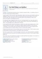 Vorschau - Arbeitsblätter - Weihnachten in Québec | Un Noël blanc au Québec | Lesetext, Arbeitsblätter & E-Mail | Französisch Lernjahr 3 (A2) - Seite 1