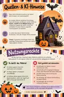 Vorschau - Mal- und Bastelvorlagen - Pop Up Halloween Gruselhaus_VKL mit Herz - Seite 1