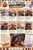 Vorschau - Mal- und Bastelvorlagen - Pop Up Halloween Gruselhaus_VKL mit Herz - Seite 2