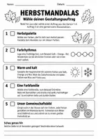Vorschau - Mal- und Bastelvorlagen - Herbst Kunst Mandalas - Seite 1