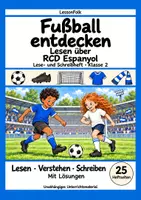 Vorschau - Arbeitsblätter - RCD Espanyol Fußball Leseheft und Schreibheft, Leseförderung, Textverständnis und Lösungen - Deckblatt