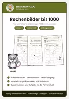 Vorschau - Arbeitsblätter - Mathe Klasse 3: Rechenbilder bis 1000 – Malen nach Rechenergebnissen - Deckblatt