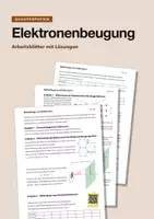 Vorschau - Arbeitsblätter - Elektronenbeugung und De-Broglie-Wellenlänge – Arbeitsblätter mit Lösungen - Deckblatt