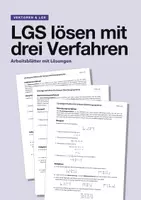 Vorschau - Arbeitsblätter - Lineare Gleichungssysteme (LGS) lösen – Arbeitsblätter mit Lösungen - Deckblatt