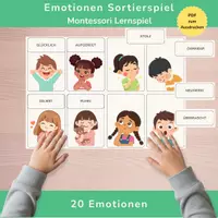 Vorschau - Spiele - Emotionen Sortierspiel | Gefühle erkennen und zuordnen - Deckblatt