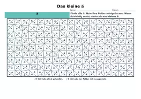 Vorschau - Mal- und Bastelvorlagen - Buchstaben Mosaik Ä und ä mit Lösungen - Seite 3