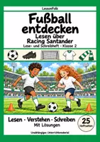 Vorschau - Arbeitsblätter - Racing Santander Fußball Leseheft und Schreibheft, Leseförderung, Textverständnis und Lösungen - Deckblatt