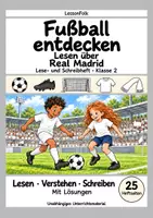 Vorschau - Arbeitsblätter - Real Madrid Fußball Leseheft und Schreibheft, Leseförderung, Textverständnis und Lösungen - Deckblatt