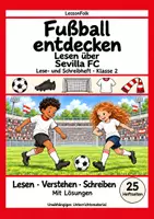 Vorschau - Arbeitsblätter - Sevilla FC Fußball Leseheft und Schreibheft, Leseförderung, Textverständnis und Lösungen - Deckblatt