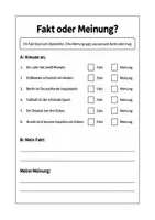 Vorschau - Arbeitsblätter - Fakt oder Meinung Grundschule Deutsch – Medienkompetenz Sachtexte Klasse 3-4 - Seite 2