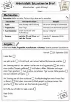 Vorschau - Arbeitsblätter - Briefe: Übungen Rechtschreibung/Satzzeichen/Leseverständnis - Deckblatt