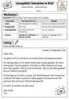 Vorschau - Arbeitsblätter - Briefe: Übungen Rechtschreibung/Satzzeichen/Leseverständnis - Seite 1