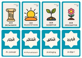 Vorschau - Mal- und Bastelvorlagen - 99 Namen Allahs – Lernkarten zum Ausdrucken | Islamischer Religionsunterricht - Seite 2