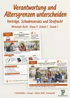 Vorschau - Stundenentwürfe - Jugendliche und rechtliche Verantwortung | 5 Stunden + Lernkontrolle | Wirtschaft-Recht Klasse 9 - Seite 1