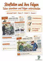 Vorschau - Stundenentwürfe - Straftaten und ihre Folgen | Wirtschaft-Recht Klasse 9 - Deckblatt