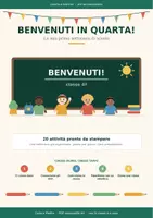 anteprima - Esercizi - 🎒 Accoglienza classe quarta: 20 attività di inizio anno - Pagina di copertina