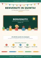 anteprima - Esercizi - 🎒 Accoglienza classe quinta: 20 attività di inizio anno - Pagina di copertina