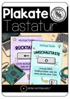 Vorschau - Poster - Tastatur-Plakate für Informatik & Medienbildung Klasse 5/6: 10 wichtige Tasten einfach erklärt - Deckblatt