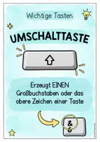 Vorschau - Poster - Tastatur-Plakate für Informatik & Medienbildung Klasse 5/6: 10 wichtige Tasten einfach erklärt - Seite 1