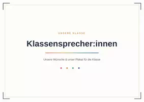 Vorschau - Anderer Materialtyp - Klassensprecher Gesamtpaket Wünsche und Plakat - Deckblatt
