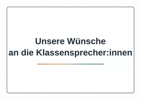 Vorschau - Anderer Materialtyp - Klassensprecher Gesamtpaket Wünsche und Plakat - Seite 1