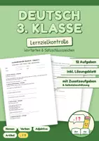 Vorschau - Arbeitsblätter - Lernzielkontrolle Deutsch Klasse 3 Wortarten Nomen Adjektive - Deckblatt