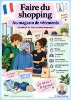 Vorschau - Arbeitsblätter - Faire du Shopping - vêtements Arbeitsheft differenziert inklusive Lösung - Deckblatt