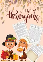 Vorschau - Stundenentwürfe - Stationenlernen: Thanksgiving - Deckblatt