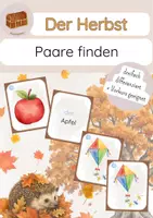 Vorschau - Spiele - DaZ - der Herbst - Paare finden (auch für Vorkurs!) - Deckblatt