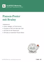 Vorschau - Fördermaterial/Inklusion - Bewegungspause mit Brainy – 12 Übungen am Platz & neben dem Tisch (Poster A3) - Deckblatt