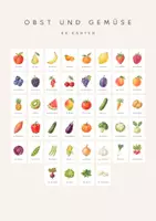 Vorschau - Fördermaterial/Inklusion - Obst und Gemüse | Wortschatzkarten mit Artikel | 44 Bildkarten für Sachunterricht und Ernährung | Klasse 1-4 | auch DaZ - Deckblatt