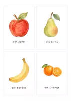 Vorschau - Fördermaterial/Inklusion - Obst und Gemüse | Wortschatzkarten mit Artikel | 44 Bildkarten für Sachunterricht und Ernährung | Klasse 1-4 | auch DaZ - Seite 3