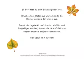 Vorschau - Arbeitsblätter - Lernwerkstatt Herbst | Lernspiele Kindergarten Kita - Seite 1