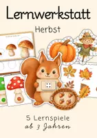 Vorschau - Arbeitsblätter - Lernwerkstatt Herbst | Lernspiele Kindergarten Kita - Deckblatt
