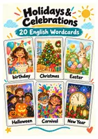 Vorschau - Poster - Holidays & Celebrations – 20 Englisch-Wordcards zu Feiertagen und Festen - Deckblatt