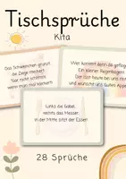Vorschau - Bildkarten - Tischsprüche Kita | Material Erzieher - Deckblatt
