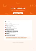 Vorschau - Arbeitsblätter - Erste Lesetexte in Silbenschrift – Zehn kurze Texte für die 1. Klasse (Deutsch) - Deckblatt