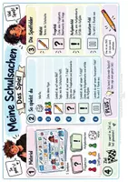 Vorschau - Spiele - Das Spiel Meine Schulsachen - DAZ - A0-A1 - Seite 1