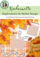 Vorschau - Spiele - Rechenmatte Herbst / Kopfrechnen / Einstieg - Deckblatt