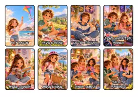 Vista previa - Tarjetas / Manipulativos - Daily Routines flashcards - página 1