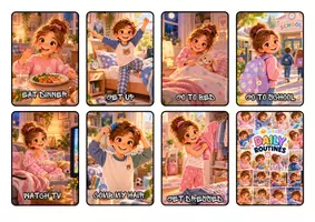 Vista previa - Tarjetas / Manipulativos - Daily Routines flashcards - página 3