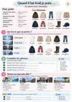 Vorschau - Arbeitsblätter - La météo et les vêtements - differenziert mit Lösungen - Seite 2