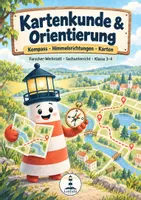 Vorschau - Arbeitsblätter - Kartenkunde & Orientierung | Kompass, Himmelsrichtungen & Karten |Sachunterricht Klasse 3–4 - Deckblatt